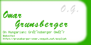 omar grunsberger business card